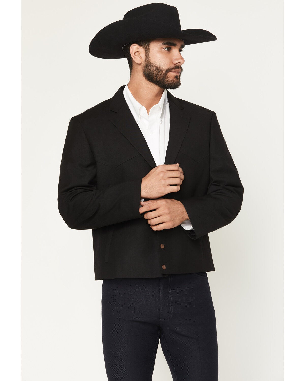 Cody James Black 1978&reg; Men's Solid Snap Cropped Sportcoat, Black, hi-res