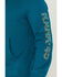 Image #3 - RANK 45® Men's Brundi Logo Hooded Sweatshirt , Teal, hi-res