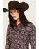 Image #2 - Cinch Women's Printed Long Sleeve Button Down Western Shirt, Purple, hi-res