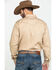 Image #2 - Wrangler Retro Men's Tan Solid Long Sleeve Western Shirt - Tall , Tan, hi-res