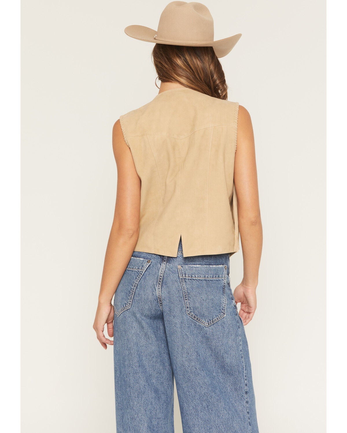 Image #4 - Scully Women's Suede Fringe Vest, Natural, hi-res