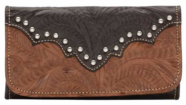 American West Annie's Secret Tri-Fold Wallet, Antique Brown, hi-res