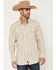 Image #1 - Moonshine Spirit Men's Archive Dobby Striped Print Long Sleeve Snap Western Shirt, Ivory, hi-res