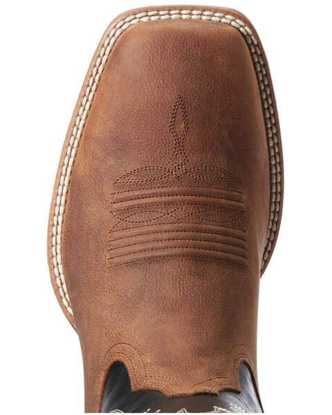 Image #4 - Ariat Men's Granger Western Performance Boots - Broad Square Toe, Brown, hi-res
