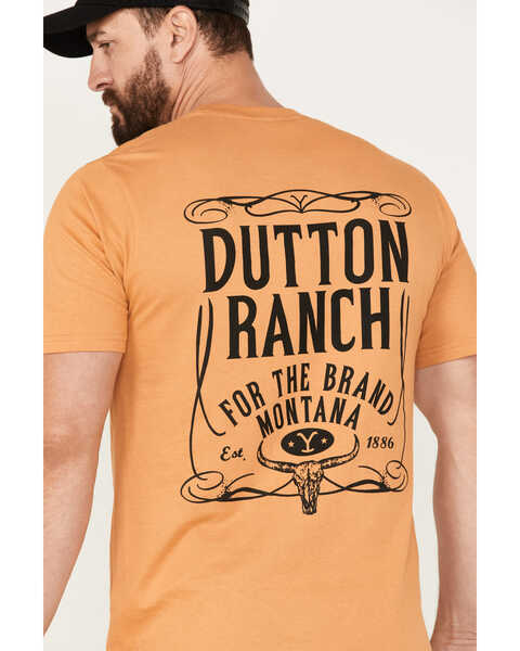 Image #4 - Changes Men's Yellowstone Dutton Ranch Label Graphic T-Shirt, Wheat, hi-res