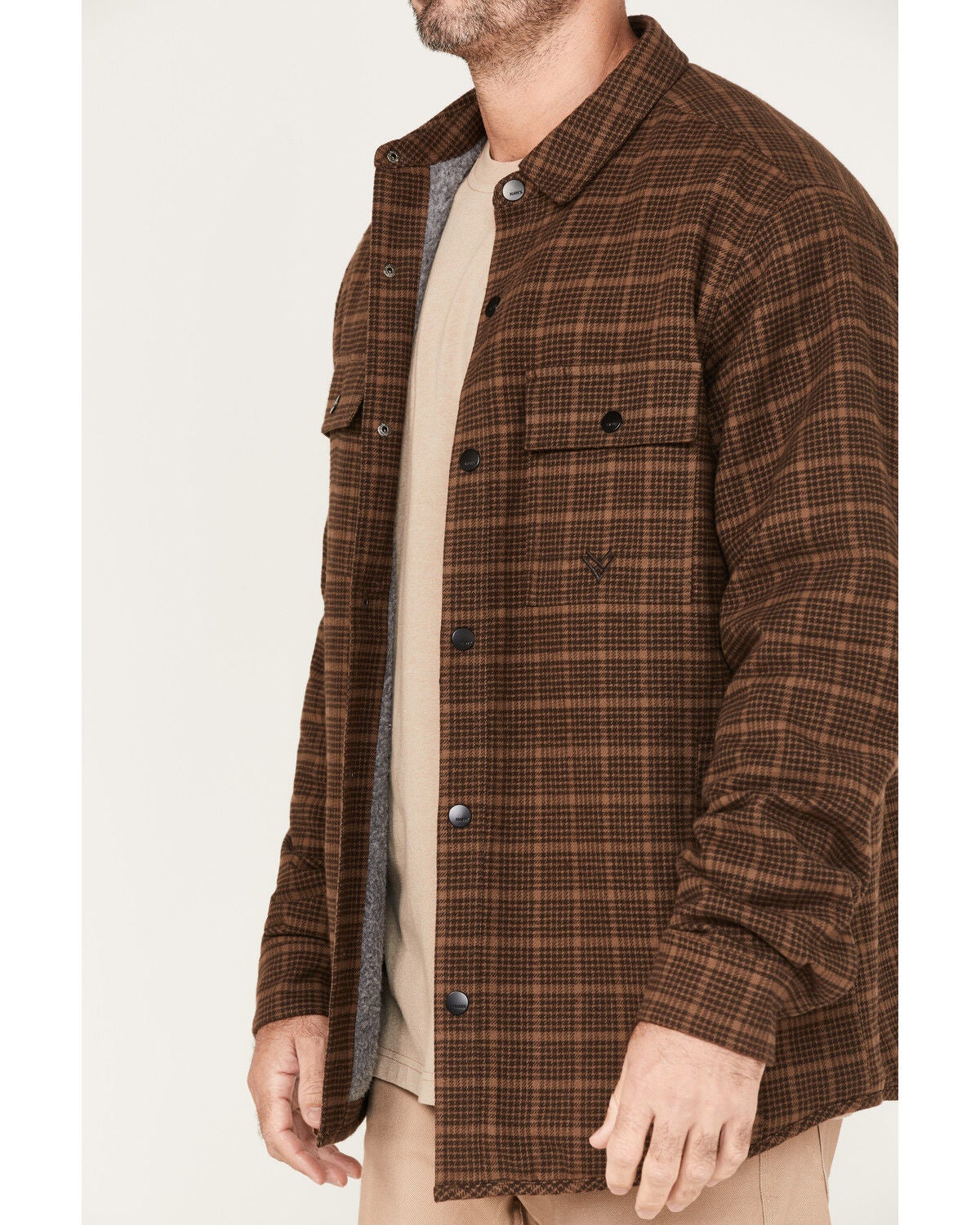 Image #2 - Hawx Men's Sherpa Lined Shirt Jacket, Pecan, hi-res