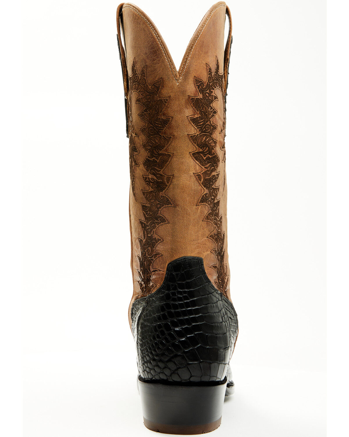 Image #5 - El Dorado Men's Exotic Alligator Western Boots - Round Toe, Black, hi-res