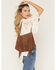 Image #1 - Avondayle Women's Suede Mini Tote with Fringe, Brown, hi-res