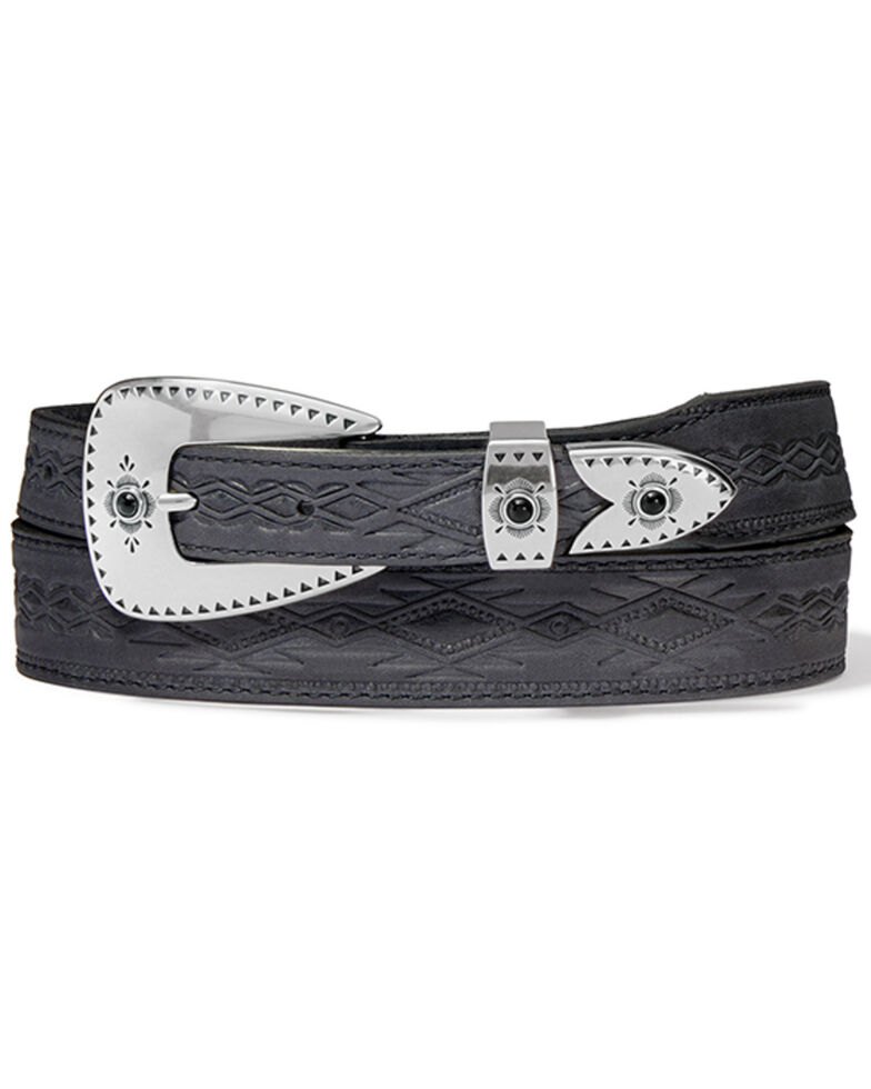 Tony Lama Women's Dakota Western Belt, Black, hi-res