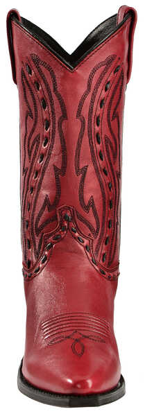 Image #4 - Abilene Women's Whipstitched Western Boots - Snip Toe, Red, hi-res
