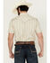 Image #4 - Cody James Men's Snake Den Striped Short Sleeve Snap Western Shirt, Ivory, hi-res