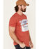 Brew City Beer Gear Men's Budweiser Label Graphic T-Shirt , Red, hi-res