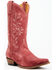 Image #1 - Shyanne Women's Bambi Suede Western Boots - Snip Toe, Red, hi-res