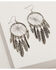 Image #1 - Shyanne Women's Wild Soul Dreamcatcher Fringe Hoop Earrings, Silver, hi-res