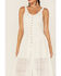 Image #3 - Shyanne Women's Drop Waist Button Front Sleeveless Midi Dress, Ivory, hi-res