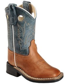 Old West Toddler Boys' Barnwood Cowboy Boots - Square Toe, Barnwood, hi-res