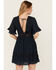 Image #4 - Wishlist Women's Solid Lace Trim Mini Dress, Navy, hi-res