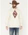 Image #1 - RANK 45&reg; Men's Bono Embroidered Hooded Sweatshirt, Cream, hi-res
