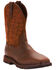 Ariat Men's Brown Groundbreaker H20 Wide Square Toe Boots - Steel Toe , Dark Brown, hi-res