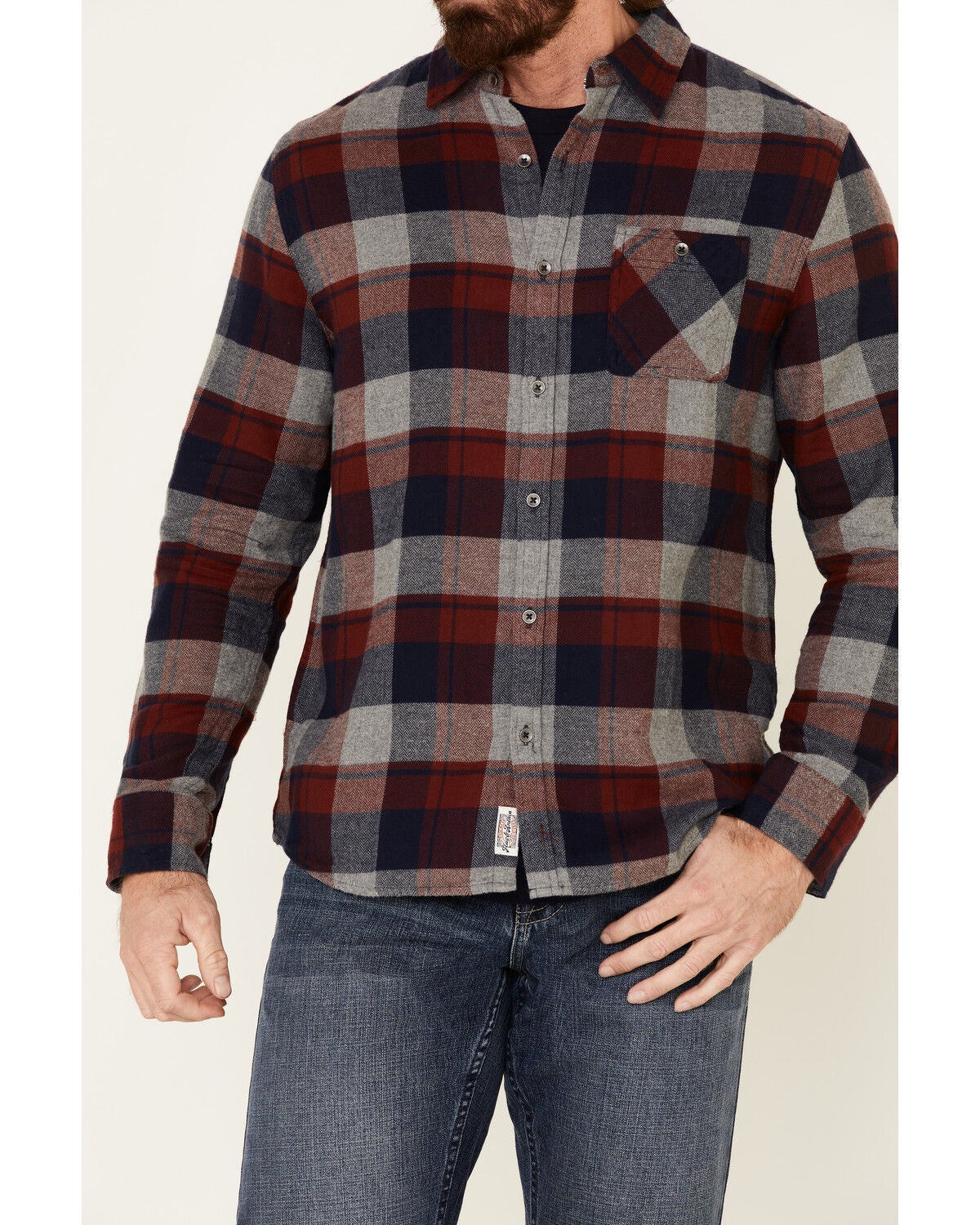 Flag \u0026 Anthem Men's Maroon Lomira Plaid 