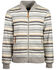 Image #1 - Hooey Men's Striped Full-Zip Bomber Jacket, Grey, hi-res