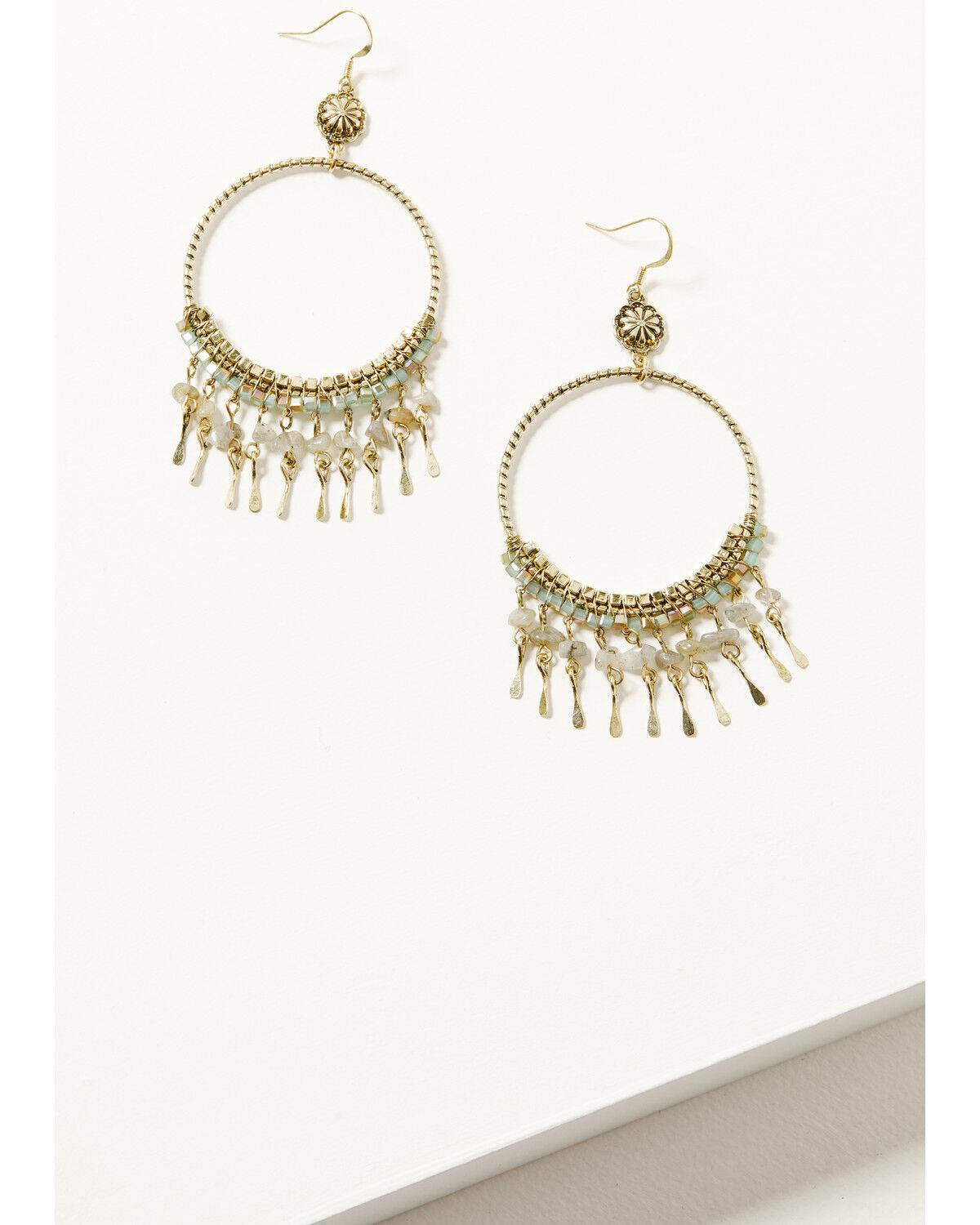 Image #1 - Shyanne Women's Soleil Gold Hoop Earrings, Gold, hi-res