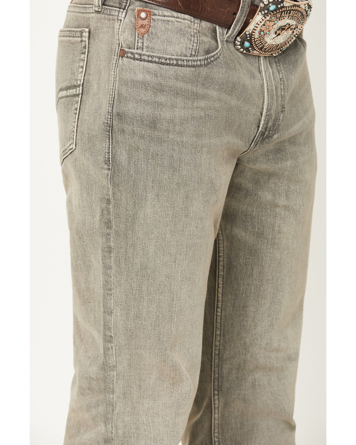 Image #2 - Moonshine Spirit&reg; Men's Dustbowl Wash Hutch Slim Bootcut Stretch Denim Jeans, Grey, hi-res