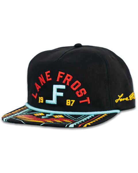 Lane Frost Men's Vaquero Logo Ball Cap , Black, hi-res
