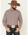 Cinch Men's White Floral Geo Print Long Sleeve Western Shirt , White, hi-res