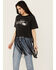 Image #1 - Rock & Roll Denim Women's Hat Short Sleeve Fringe Graphic Tee, Black, hi-res
