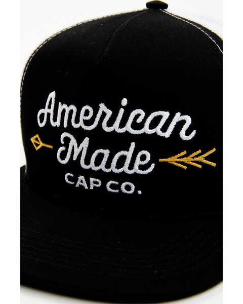 Image #2 - Hooey Men's American Made Cap Co. Trucker Cap, Black, hi-res