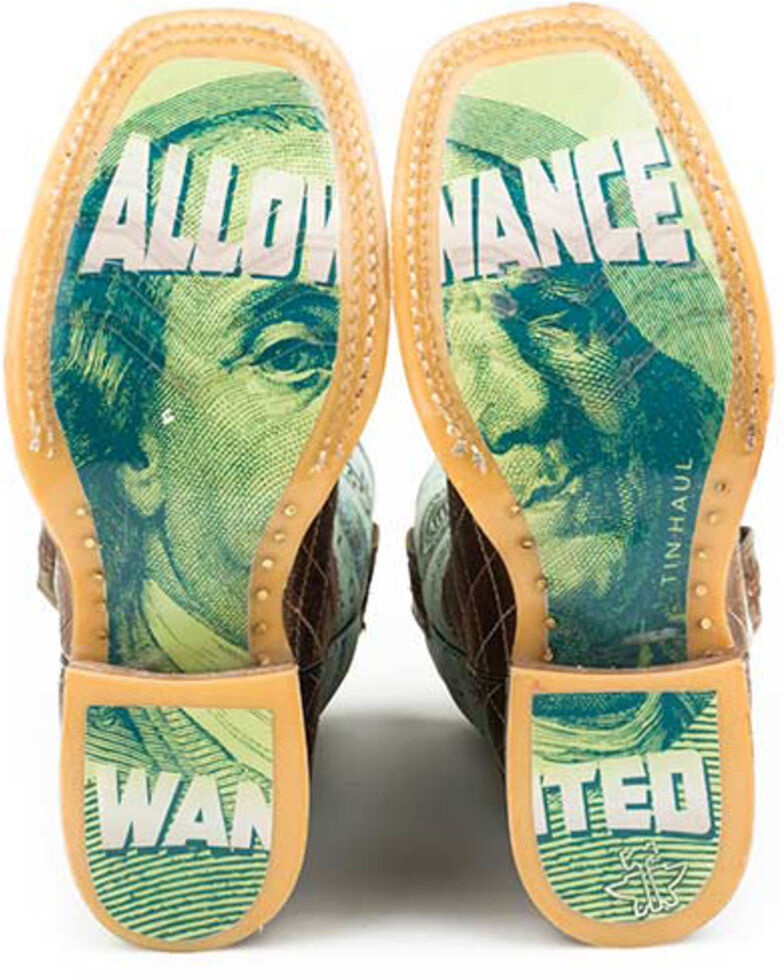 Tin Haul Youth Boys' Money Western Boots Square Toe Country Outfitter