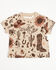 Image #1 - Shyanne Toddler Girls' Western Cutie Printed Short Sleeve Graphic Tee, Khaki, hi-res