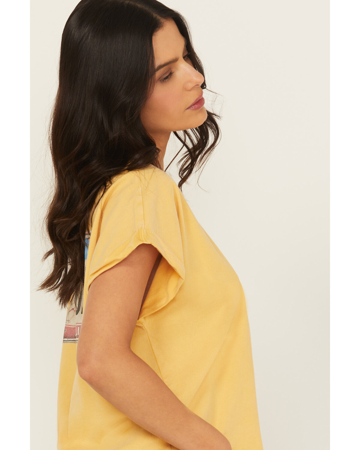 Image #3 - Cleo + Wolf Women's Elton Short Sleeve Graphic Tee, Yellow, hi-res