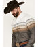 Image #2 - Roper Men's Vintage Border Long Sleeve Western Snap Shirt, Grey, hi-res