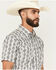 Image #2 - Cowboy Hardware Men's Southwestern Short Sleeve Snap Western Shirt, White, hi-res