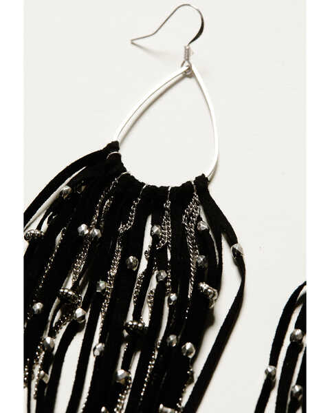 Image #2 - Idyllwind Women's Harrow Black Fringe Earrings, Black, hi-res