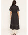 Image #4 - Sendero Provisions Women's La Dahlia Short Sleeve Snap Midi Dress, Black, hi-res