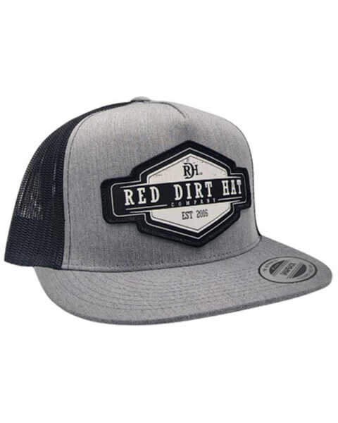 Red Dirt Hat Men's Roughstock Logo Patch Ball Cap , Grey, hi-res