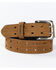 Image #1 - Hawx Men's Double Prong Reinforced Leather Belt, Medium Brown, hi-res