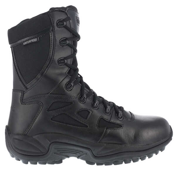 Image #3 - Reebok Men's Rapid Response 8" Work Boots - Round Toe, Black, hi-res