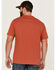 Image #4 - Brothers and Sons Men's Mercantile Light Red Weathered Slub Graphic Short Sleeve T-Shirt, Orange, hi-res