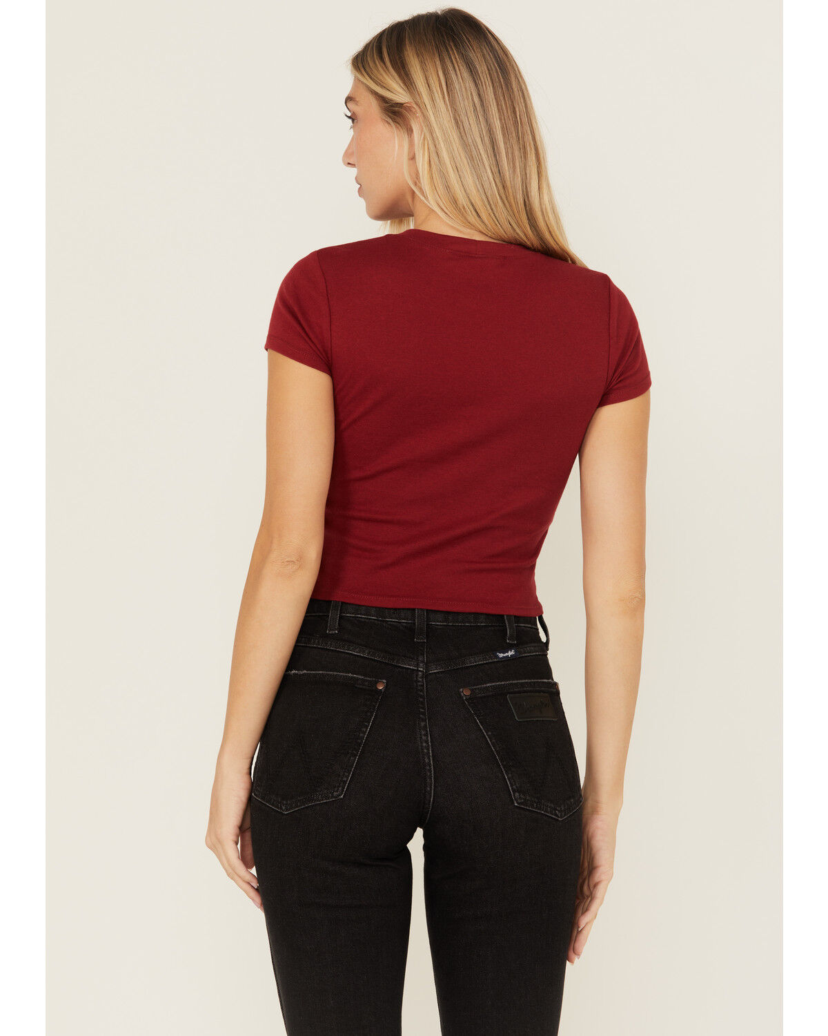 Image #4 - Youth in Revolt Women's Land Free Short Sleeve Graphic Tee, Red, hi-res