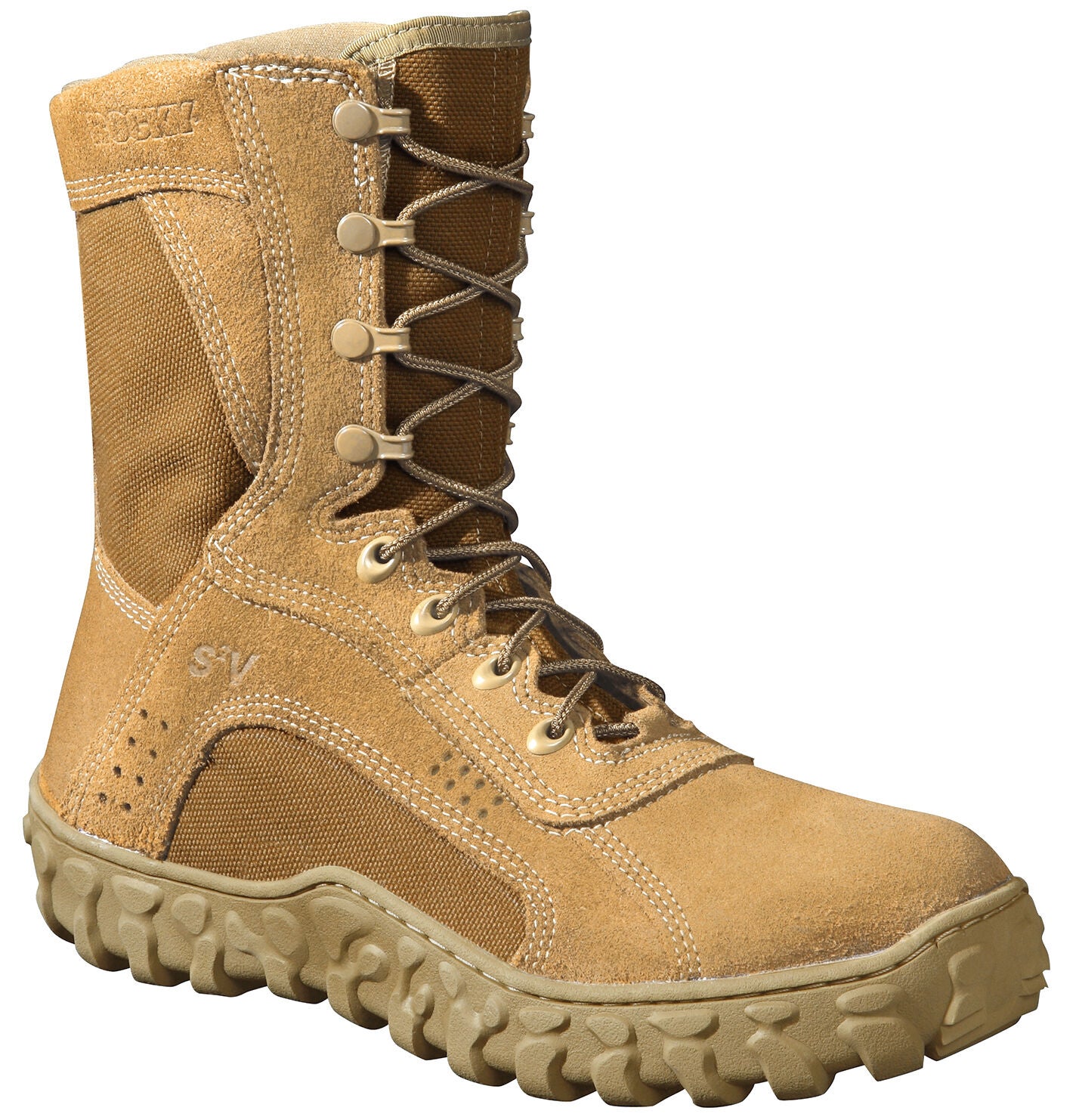 Rocky S2V Tactical Military Boots - Steel Toe, Brown, hi-res