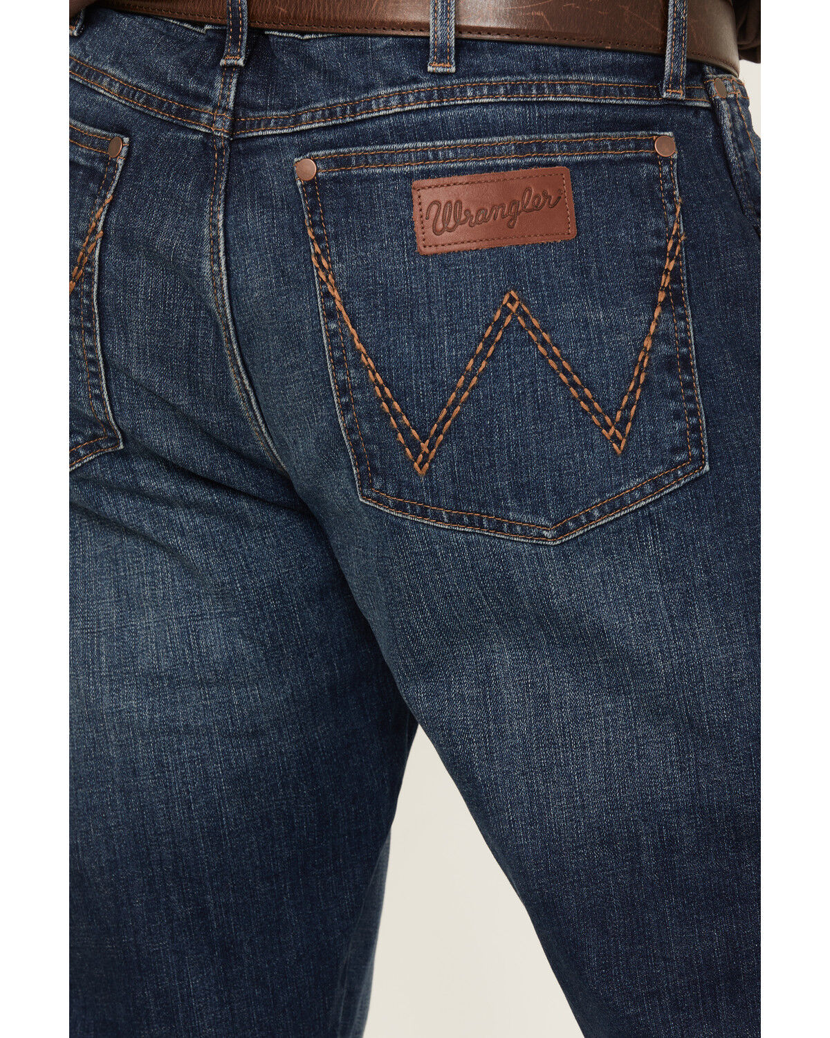 Image #4 - Wrangler Retro Men's No. 88 Dark Wash Slim Straight Stretch Jeans - Long, Dark Wash, hi-res