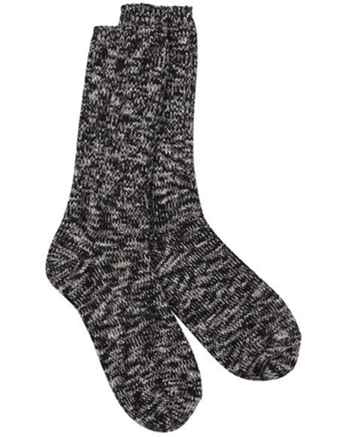 Image #1 - World's Softest Women's Weekend Ragg Crew Socks, Black, hi-res