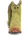 Image #3 - Circle G Women's Studded Suede Fringe Ankle Boots - Round Toe, Green, hi-res