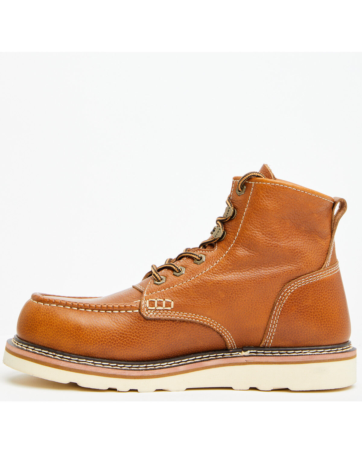 Image #3 - Hawx Men's 6" USA Pitstop Wedge Work Boots - Composite Toe, Brown, hi-res