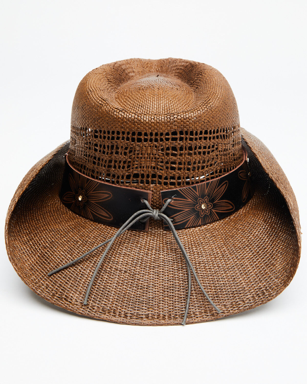 Image #2 - Shyanne Women's Brown Shane Raffia Straw Western Hat, Brown, hi-res