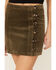 Image #2 - Wishlist Women's Olive Side Button Corduroy Mini Skirt, Olive, hi-res